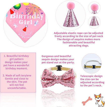Dog Party Supplies Decorations - Cute Bandana, Let&
