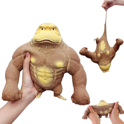 Stretchy Glue-Sand Filled Rubber Gorilla Soft Latex Decompression Doll Toy, Animal High-Elastic Stretchable, Adults&