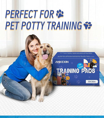 100 Counts XL Puppy Pee Pads 30x36 Inch | Super Absorbent Leak-Proof Dog Training Pads with Odor Control | Quick-Dry Potty Pads for Dogs &amp; Cats