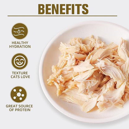 Cat Food Topper for Picky Eaters &amp; Healthy Soft Cat Treat (Chicken), Wet Food with Gravy, High Protein &amp; Limited Ingredient 6 Pack
