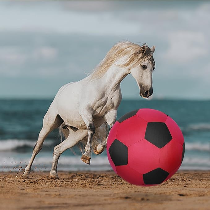Herding Ball for Horse Ball &amp; Cover 40" Large for Play Herding Ball Horse Toys for Horse (Red &amp; Black)