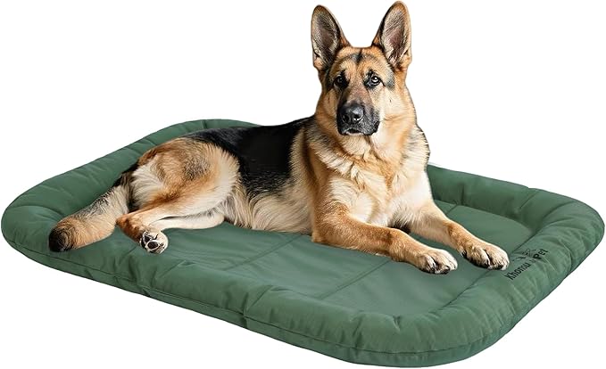 KHONSU PET Durable Dog Bed Tough and Tear Proof Dog Crate Bed, 800lbs Tear Strength PVC-Backed Waterproof Ped Bed Mat Indoor &amp; Outdoor Use for Dogs up to 90 lbs