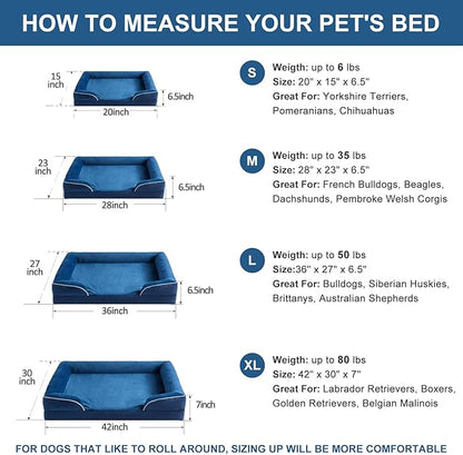 WNPETHOME Dog Beds for Large Sized Dogs, Washable Orthopedic Dog Couch Sofa Bed with Waterproof Lining &amp; Non-Skid Bottom for Pet Sleeping