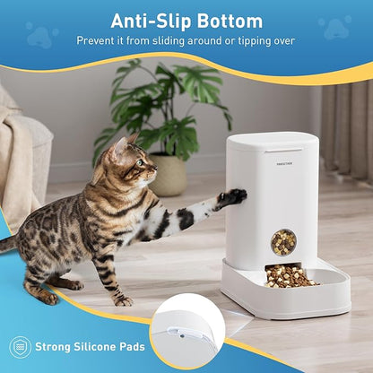 PAWGETHER® Gravity Cat Feeder, Self-Dispensing Dog Food Dispenser, Pet Food Station 1 Gallon/3.5L Capacity Automatic Pet Feeder Cat &amp; Dog Food Bowl, Easy to Fill
