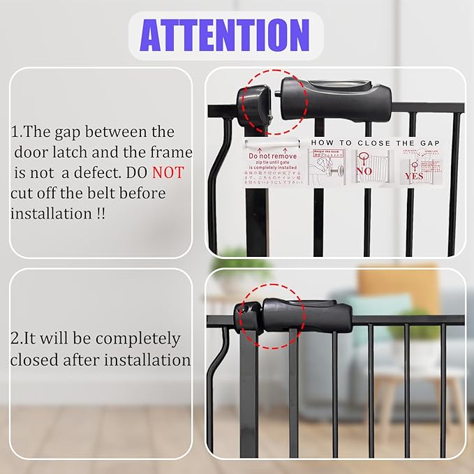 Extra Wide 57.5-62 Inch Large Baby Gates for Stairs, Doorways - No Drilling, Pressure Mounted Pet Gates for Kids &amp; Dogs