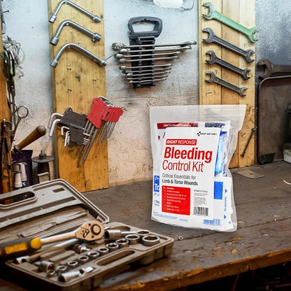First Aid Only 91134 Critical Essentials Bleeding Control Kit for Limb &amp; Torso Wounds, 8 Pieces