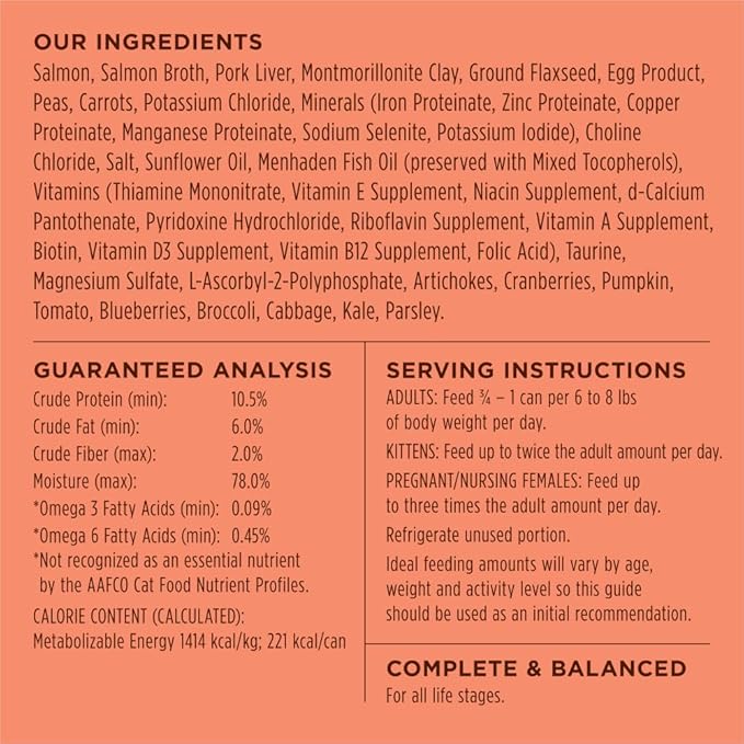 Instinct Original Grain Free Real Salmon Recipe Natural Wet Canned Cat Food by Nature&