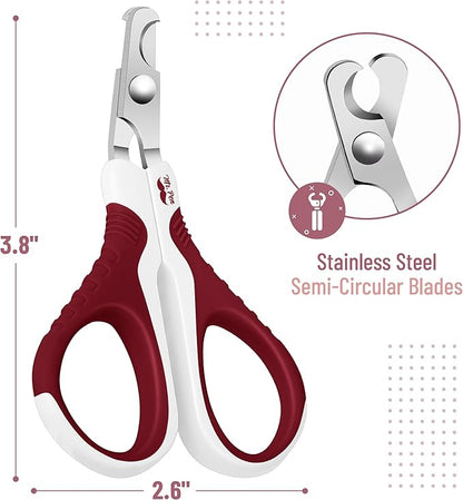 Mr. Pen Cat Nail Trimmer - Wine &amp; White, Cat &amp; Kitten, Small Dog Nail Clipper &amp; Claw Trimmer