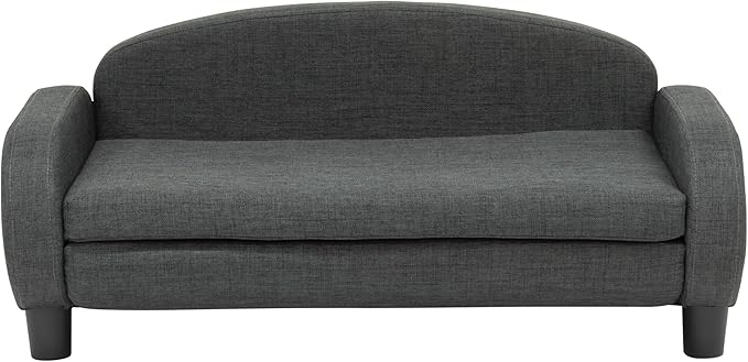 Paws &amp; Purrs Multi-Cat Sofa Elevated Pet Bed for Indoor Cats Raised Cats Couch with Removable Washable Mattress Cover for Kittens, Dogs - 35.5" Wide, Gray