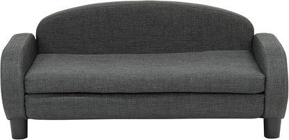 Paws &amp; Purrs Multi-Cat Sofa Elevated Pet Bed for Indoor Cats Raised Cats Couch with Removable Washable Mattress Cover for Kittens, Dogs - 35.5" Wide, Gray