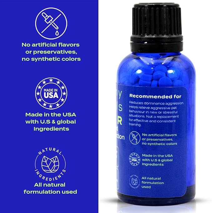 HealthyAnimals4Ever HA4E - Calming Tablets for Stressed and Aggressive Cats - Reduce Cat Aggression &amp; Promote Relaxation - All-Natural, Homeopathic Remedy - 300 Tablets