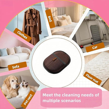 2Pcs Pet Hair Removal Gloves for Dogs and Cats, 2025 Upgraded Electrostatic Magic Hair Remover Glove,Reusable for Couch, Car Seat, Clothing, Carpet, Furniture &amp; Bed Sheets(Brown)