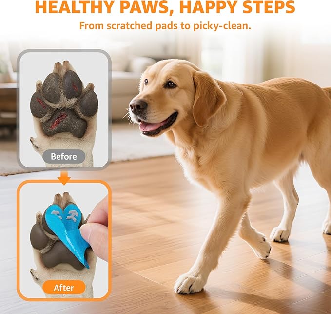 Loobani Paw Pads for Dogs Traction: Anti Slip Dog Paw Grippers for Senior Dogs Walking on Hardwood Slippery Floors - Dog Paw Protector Stickers for Prevent Licking &amp; Wound Care, Easy Using