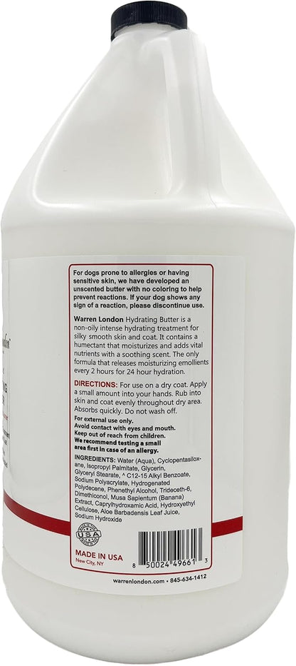 Warren London Hydrating Butter Leave in Pet Conditioner for Dogs | Lotion for Skin and Coat | Aloe Puppy &amp; Dog Conditioner for Hair Detangler, Dry Skin, &amp; Dandruff | Unscented 1gal
