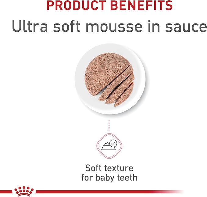 Royal Canin Feline Health Nutrition Mother &amp; Babycat Ultra Soft Mousse in Sauce Canned Cat Food, 3 oz can (12-count)