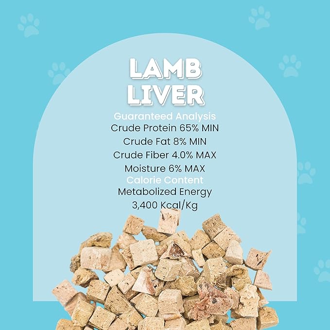 hotspot pets Lamb Liver Treats, 1LB Bag, All Natural Grain-Free Cat &amp; Dog Training Topper Snack, Single Ingredient, Made in USA