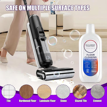 Floor Cleaning Solution Compatible with Tineco iFLOOR Series, All Robot Vacuums &amp; Wireless Wet-Dry Mops, 4 Bottle Floor Cleaner Refill, Lavender Scent