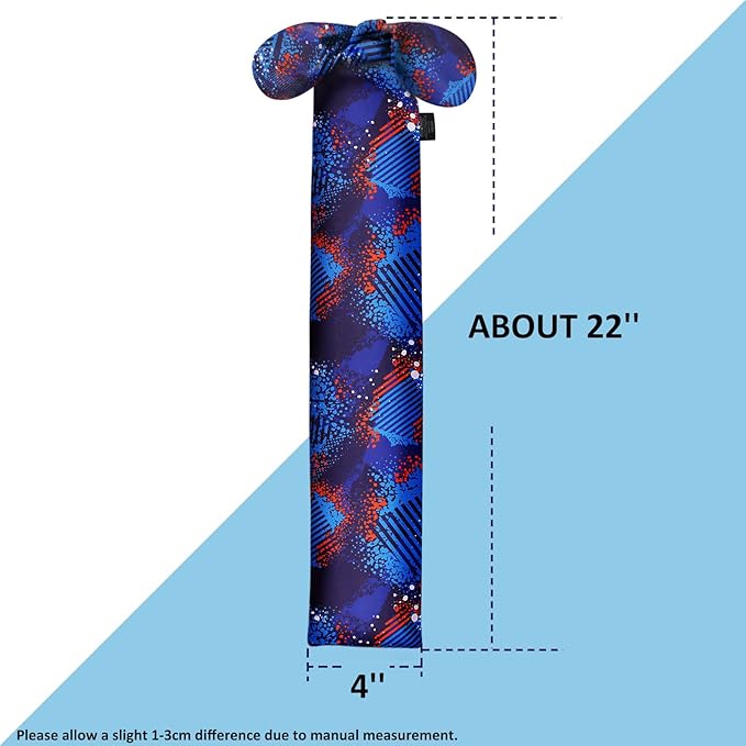 Harrison Howard Stretchy Tail Bag Breathable Horse Tail Guard Slip on Design Protect Horse Tail 2 Strand Closure Straps Keep Tail Clean &amp; Protected 22" L Length Makes Grooming Easy-Chic Blue