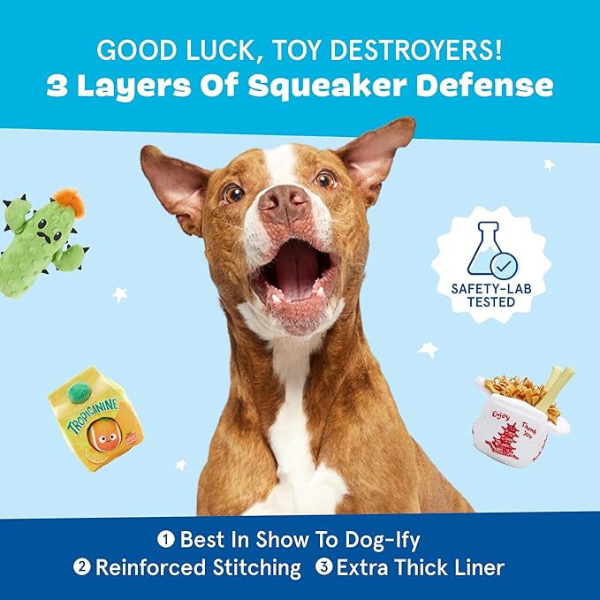 Barkbox Dog Toys – Barker’s Dozen Donuts Plush 4 in 1 Multi Part Interactive Dog Toy for Dogs &amp; Puppies – Small