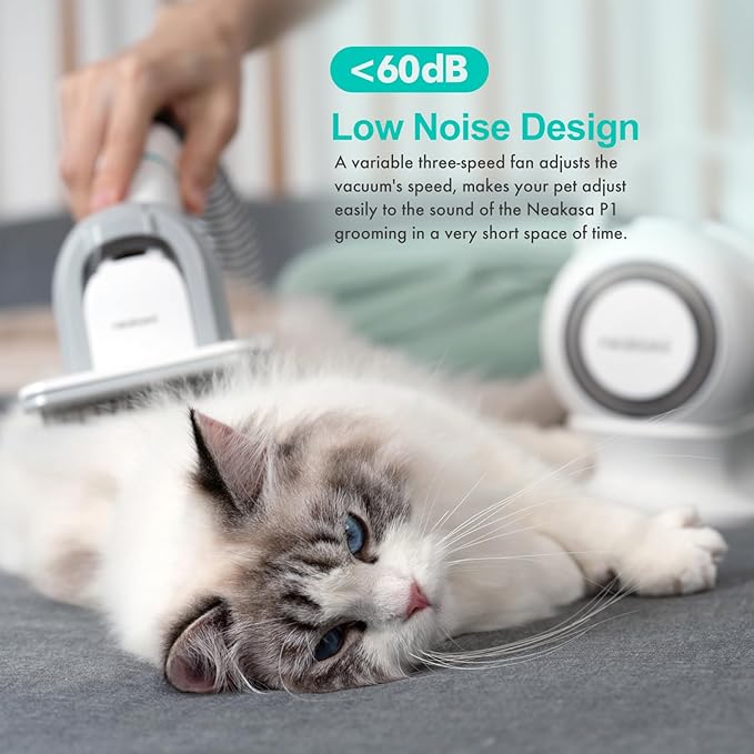 neabot Neakasa P1 Pro Pet Grooming Kit &amp; Vacuum Suction 99% Pet Hair, Professional Clippers with 5 Proven Grooming Tools for Dogs Cats and Other Animals
