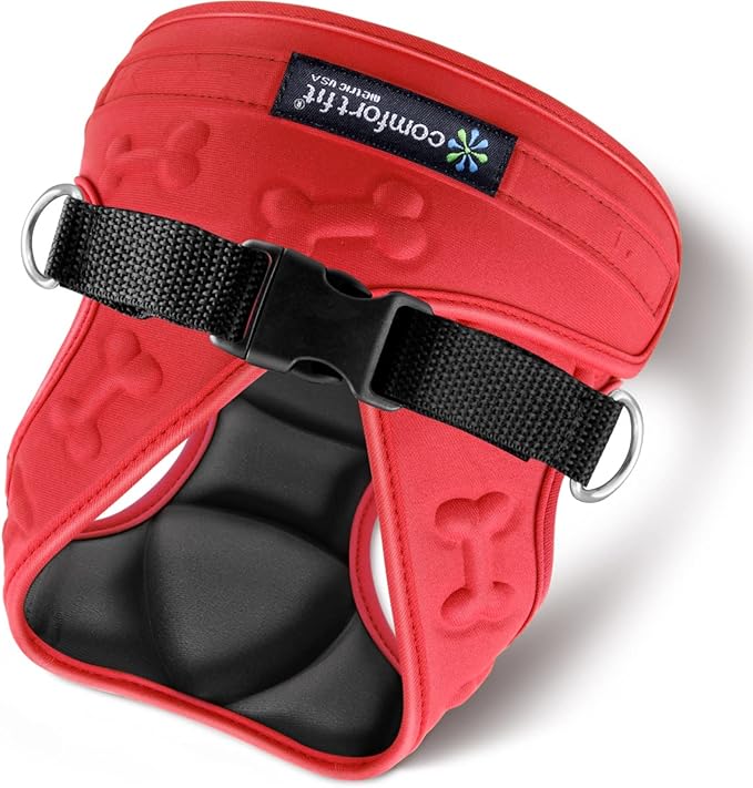Comfort Fit Dog Harness No Pull No Escape Harness Adjustable Buckles Soft Padded Reflective Choke Step in Dog Vest with Easy Control Handle for Small Medium Large Dogs &amp; Puppies