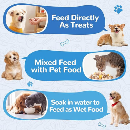 Freeze Dried Minnows Cat Treats – 100% Natural, Single-Ingredient Pet Snacks – Rich in Omega-3, Grain-Free – Healthy Training Rewards &amp; Meal Toppers for Dogs &amp; Cats, 2.8 oz