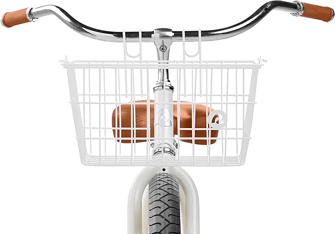 Retrospec Apollo-Lite Lift-Off Bike Basket - Detachable Steel Handlebar Basket with Carrying Handle for Commuting, Shopping &amp; Beach Trips - 14.5in x 9.5in Weather-Resistant Biking Gear