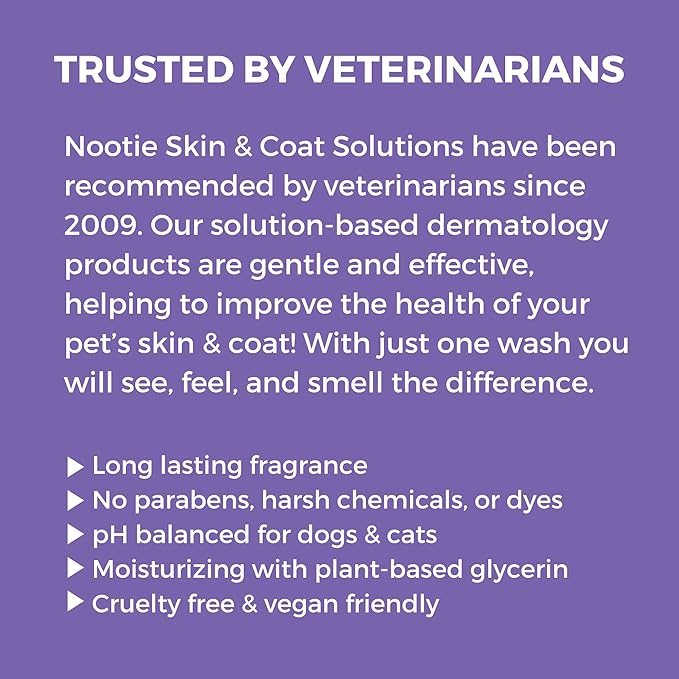 Nootie - Pet Shampoo for Sensitive Skin - Revitalizes Dry Skin &amp; Coat - Natural Ingredients - Gentle Dog Shampoo - Cleans &amp; Conditions 16 oz