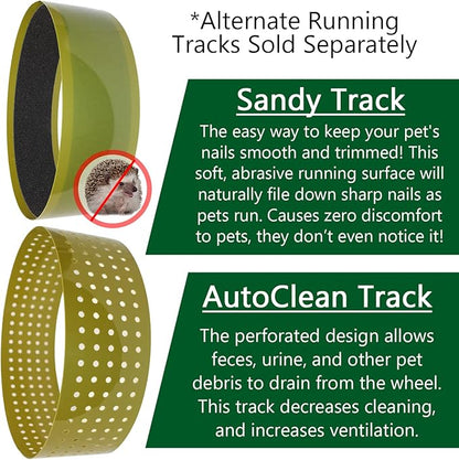 Silent Runner 12" Wide + Cage Attachment - Silent, Fast, Durable Exercise Wheel - Sugar Gliders, Degus, Rats, Hedgehogs, Prairie Dogs &amp; Small Pets