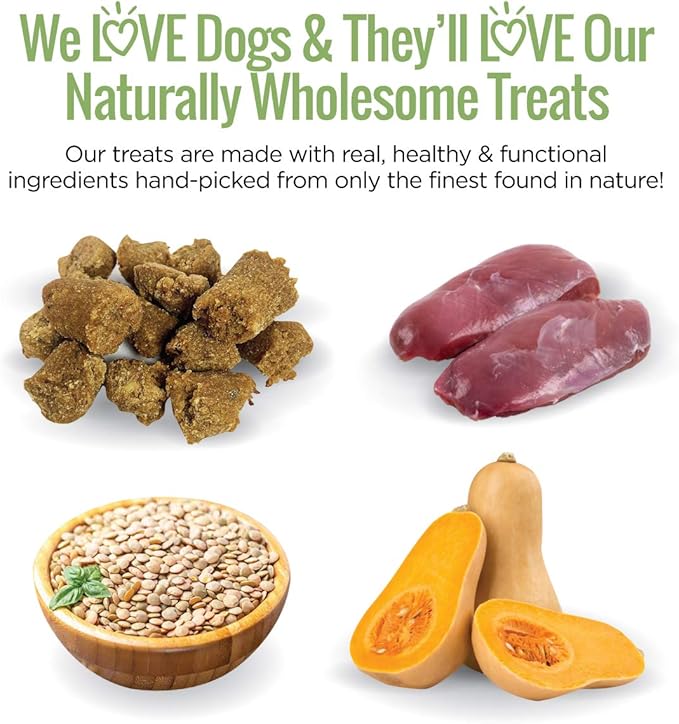 Smart Cookie All Natural Dog Treats - Duck &amp; Squash - Training Treats for Dogs &amp; Puppies with Allergies, Sensitive Stomachs - Soft Dog Treats, Chewy, Grain Free, Made in USA - 5oz, Pack of 3