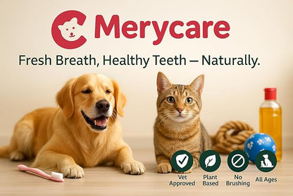 Pure Plaque Off Vet-Approved Dental Powder for Dogs &amp; Cats | 100% Natural Teeth Cleaner with Seaweed | Plaque &amp; Tartar Remover | Freshens Breath | No Brushing Needed (50g)