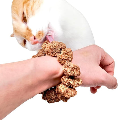 Natural Silvervine Gall Fruit Cat-Attracting Bracelet,Interactive Cat Toy for Indoor Cats,Cat Chew Toy with Gallfruit | Catnip &amp; Silvervine Alternative, Stress Relief &amp; Gift