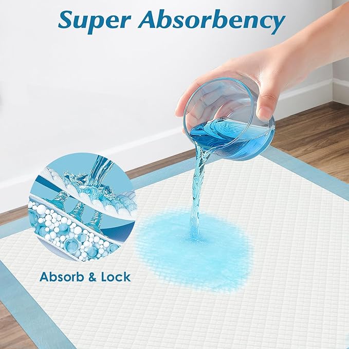 50 Count 36" x 36" Super Absorbency Disposable Underpads - Leakproof Quick Drying Pads for Baby, Puppy &amp; Adults, Bed Pads, Incontinence &amp; Dog Pee