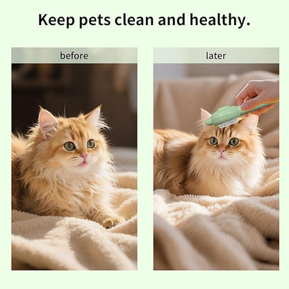 Zoocozy Cat Brush for Shedding, Dog Deshedding Brush, Pet Hair Removal Tool for Puppy Pitten(Green)