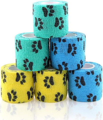 AUPCON Vet Wrap Cohesive Bandages Bulk Self Adhesive Bandage Wrap Self Adherent Wrap Non-Woven for Dogs Pet Animals &amp; Ankle Sprains &amp; Swelling 2 Inch x 5 Yards (2 Inch Claw)