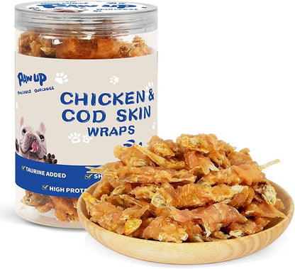 Dog Treats Chicken &amp; Fish, High in Protein and Omega-3, for Large Small Dogs, 10.5 oz