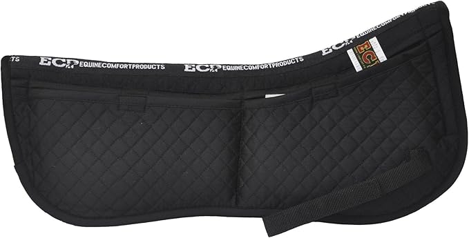 ECP Equine Comfort Products Adjustable Shock Absorbing Memory Foam Half Saddle Pad, Injury Prevention &amp; Pressure Relief, Customizable Fit, Breathable for All Riding Styles