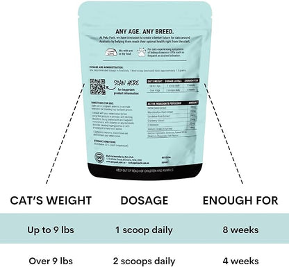 Urinary and Kidney Powder Supplement for Cats - Cranberry, Nettle Seed, D-Mannose for Cat UTI Treatment, Urinary Tract Health, and Kidney Care - Fast UTI Relief &amp; Prevention - 60 Scoops