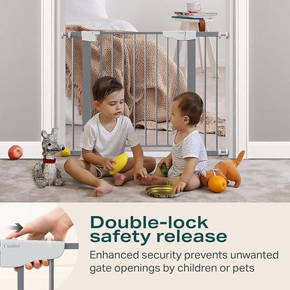 Cumbor 29.7"-40.6" Baby Gate for Stairs, Mom&