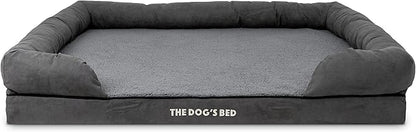 The Dog’s Bed Medium Support Memory Foam Dog Bed XXL Plush Grey 51.5x39, Pain Relief: Arthritis, Hip &amp; Elbow Dysplasia, Supportive, Calming, Waterproof Washable Cover,Veterinary-Approved