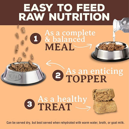 Primal Freeze Dried Raw Cat Food Nuggets Pork, Complete &amp; Balanced Meal or Topper, Premium, Healthy, Grain Free, High Protein Raw Cat Food with Probiotics (5.5 oz)