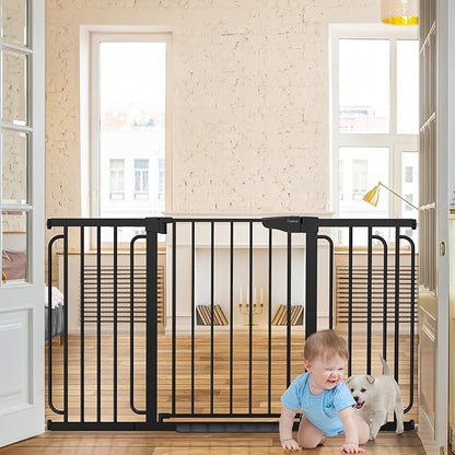 Cumbor 29.7-57" Extra Wide Baby Gate for Stairs, Mom&