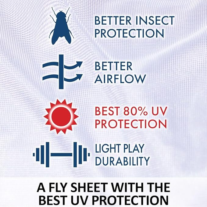 Schneiders Soft Interlock Mesh II Horse Fly Sheets | Superior UV &amp; Insect Protection | Versatile Euro Fit Option | Reflective Safety Design
