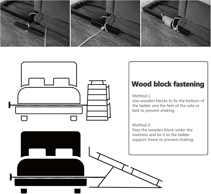Dog Ramp for Bed PANTAZO Adjustable Ramps for Small Dogs to Get on Bed, Up to 28.5 Inches, 48&