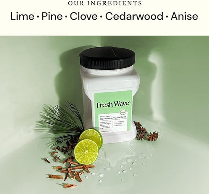 Fresh Wave Original Scent Odor Removing Gel Refill, 63 oz. | Safer Odor Absorbers for Home, Cooking, Trash, &amp; Pets Areas | Natural Plant-Based Odor Eliminator
