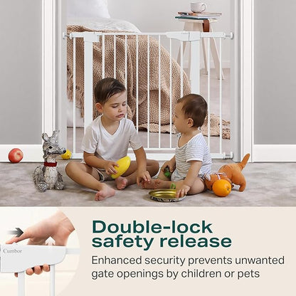 Cumbor 29.7-40.6" Baby Gate for Stairs, Mom&
