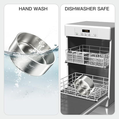 42oz Double Layer 304 Stainless Steel Dog Bowl - Insulated &amp; Durable | Non-Slip Base | Easy to Clean | BPA-Free Safe Dog Food and Water Bowl