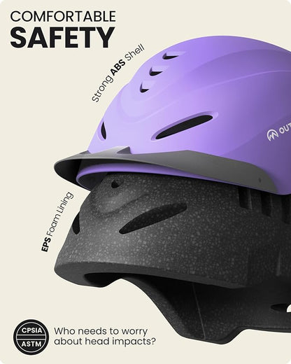 OutdoorMaster Equestrian Helmet, Horse Riding Helmet with Sun Visor and Excellent Ventilation, Adjustable Safe Helmet for Men, Women &amp; Youth