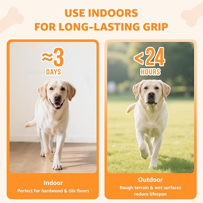 Loobani Paw Pads for Dogs Traction: Anti Slip Dog Paw Grippers for Senior Dogs Walking on Hardwood Slippery Floors - Dog Paw Protector Stickers for Prevent Licking &amp; Wound Care, Easy Using