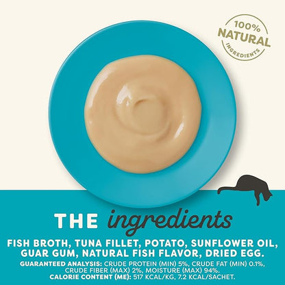 Applaws Lickable Cat Treats, Natural Grain-Free Purée, Limited Ingredient, Tuna Squeeze Up Cat Treats (60 x 0.5 oz Sachets)